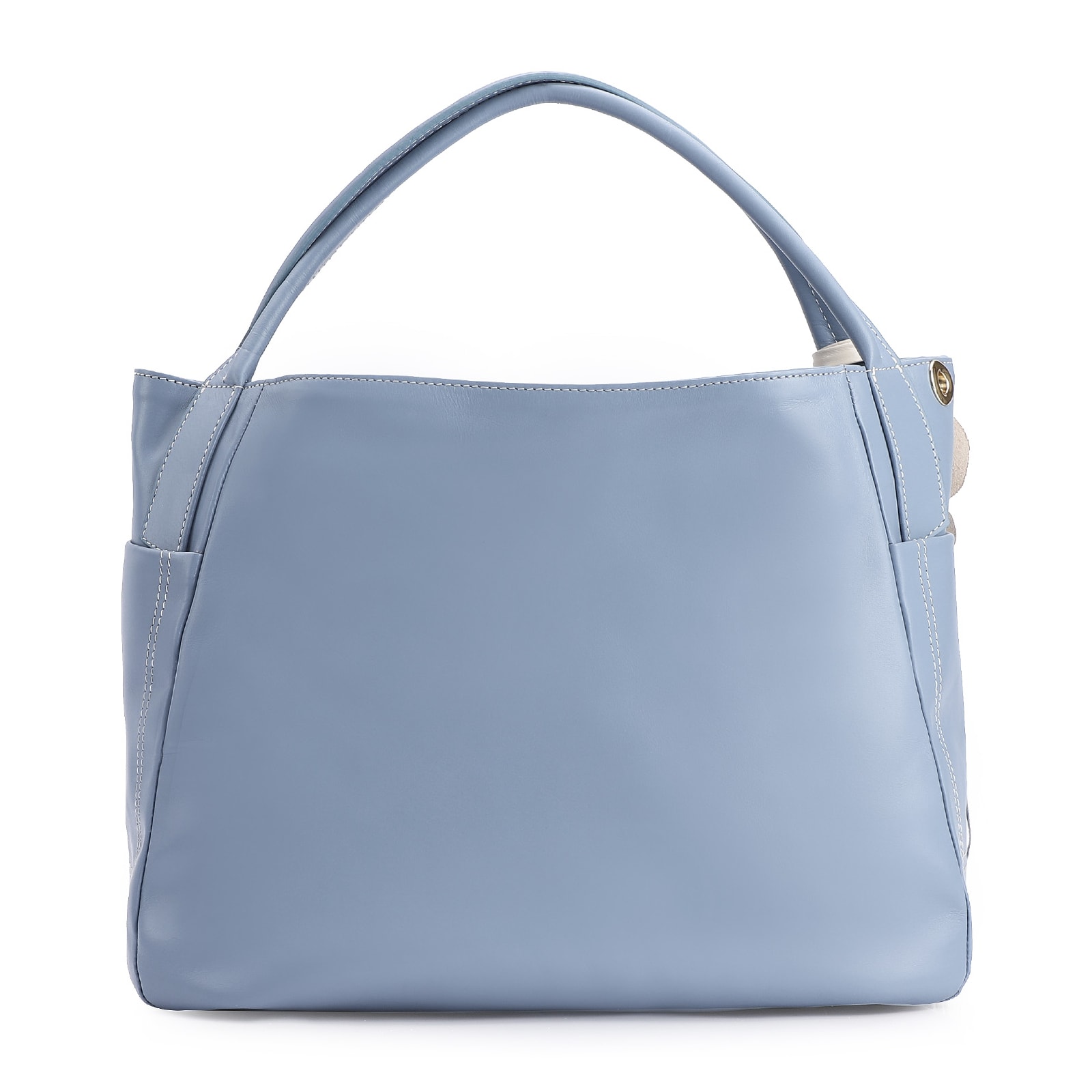 Bolsa Tote Flor Couro Azul