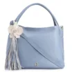 Bolsa Tote Flor Couro Azul - imagem 1