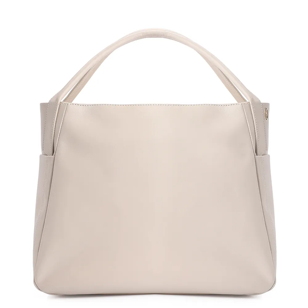 Bolsa Tote Flor Couro Off White - imagem 3