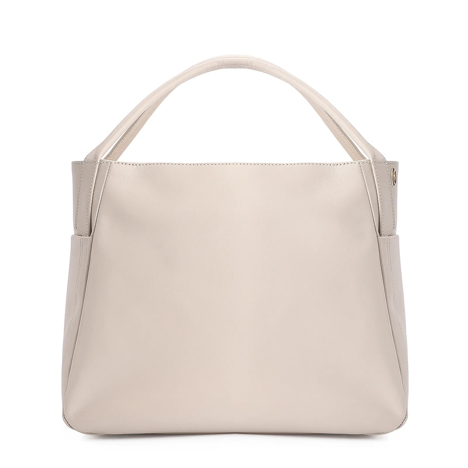 Bolsa Tote Flor Couro Off White