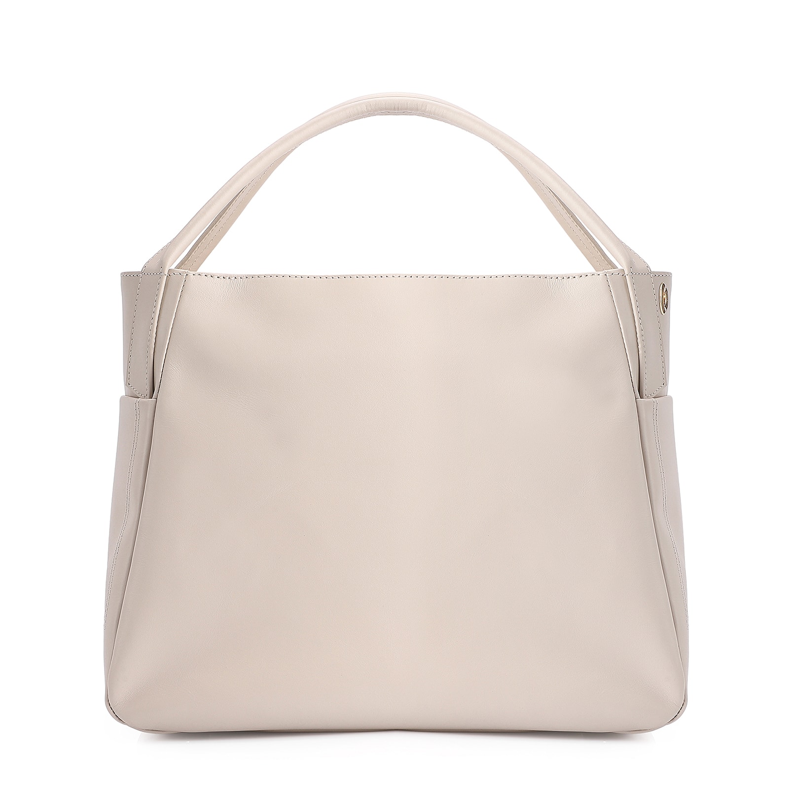 Bolsa Tote Flor Couro Off White