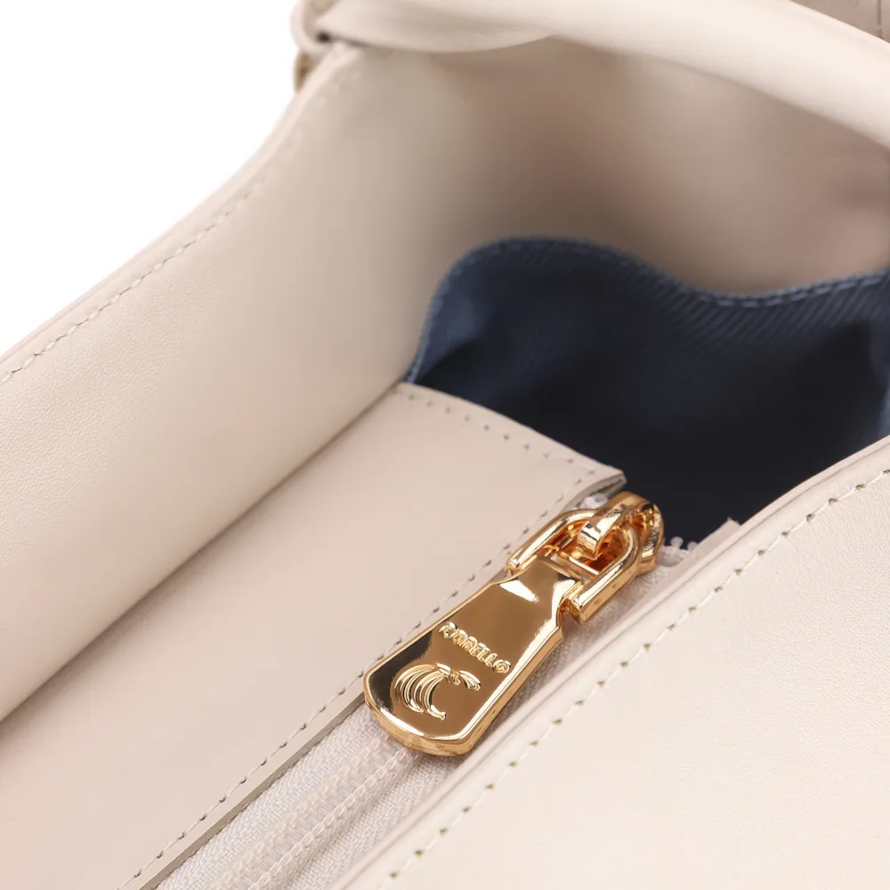Bolsa Tote Flor Couro Off White - imagem 5
