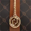 Bolsa Tote Grande Alt/Couro Marrom Monograma Botão Lateral - imagem 5