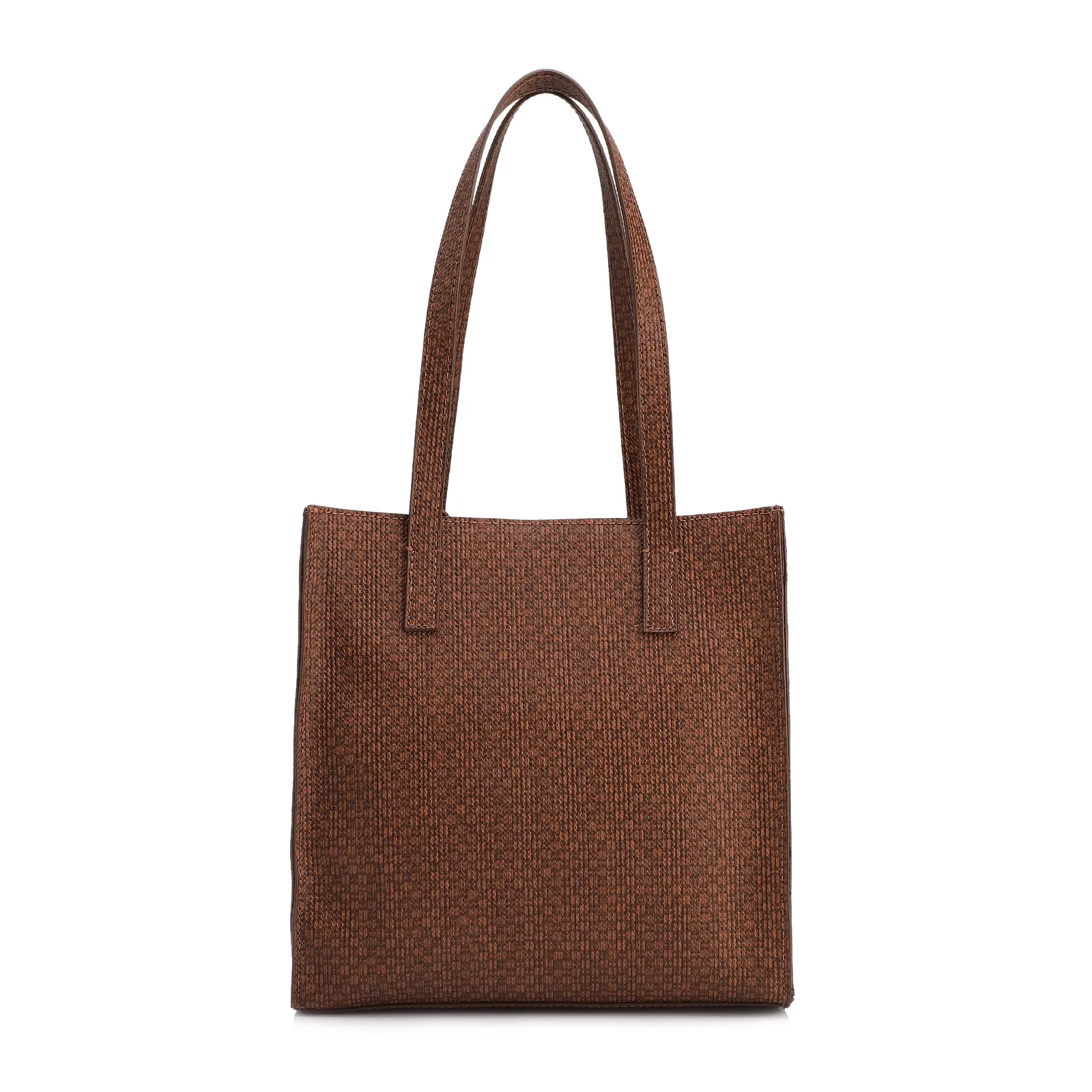 Bolsa Tote Grande Alt Lezard Marrom Barbicacho Textura Tramado