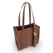 Bolsa Tote Grande Alt Lezard Marrom Barbicacho Textura Tramado - imagem 4