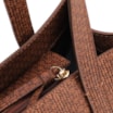 Bolsa Tote Grande Alt Lezard Marrom Barbicacho Textura Tramado - imagem 5