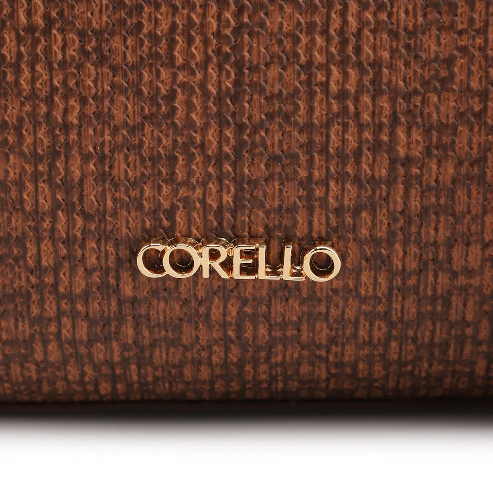 Bolsa Tote Grande Alt Lezard Marrom Barbicacho Textura Tramado - imagem 6