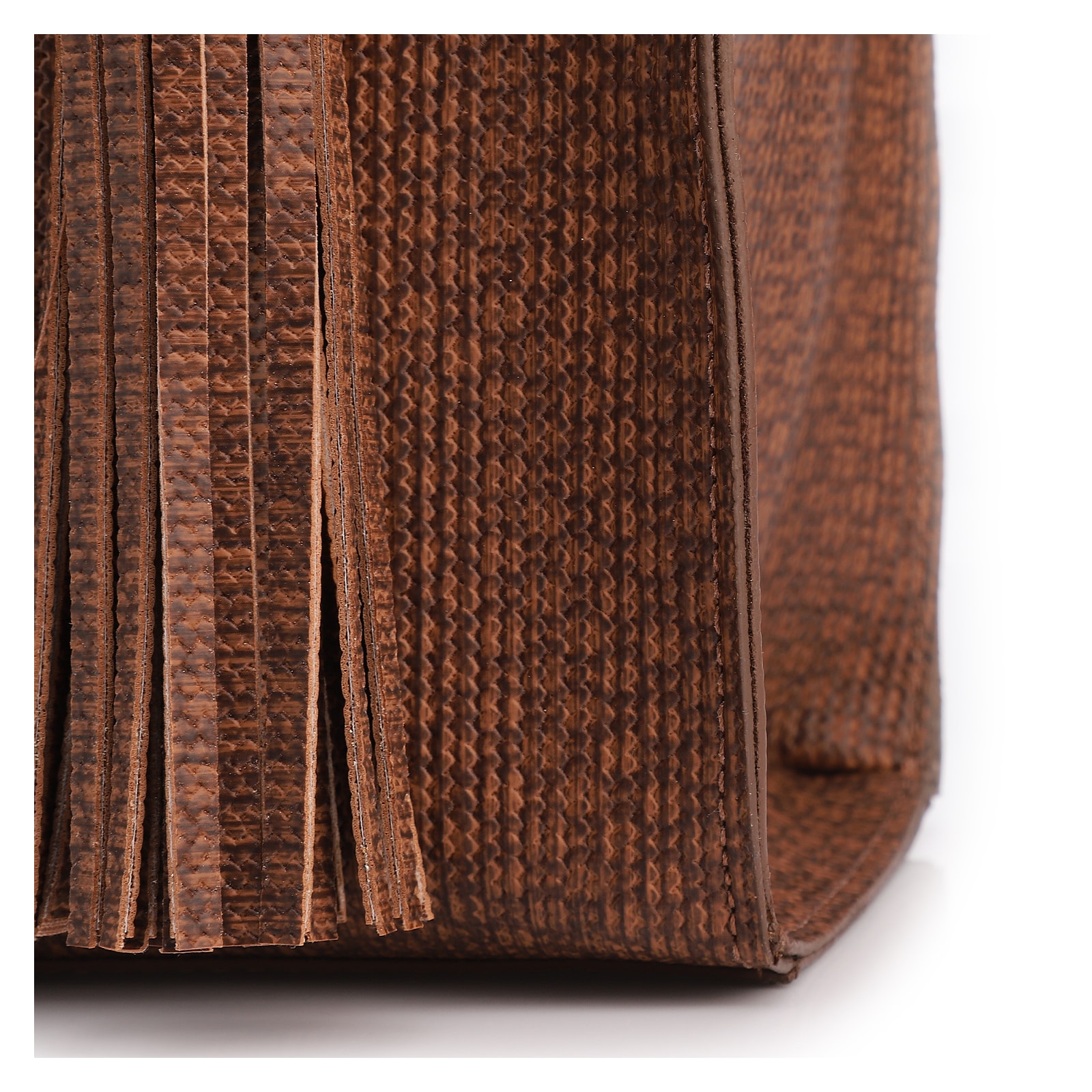Bolsa Tote Grande Alt Lezard Marrom Barbicacho Textura Tramado