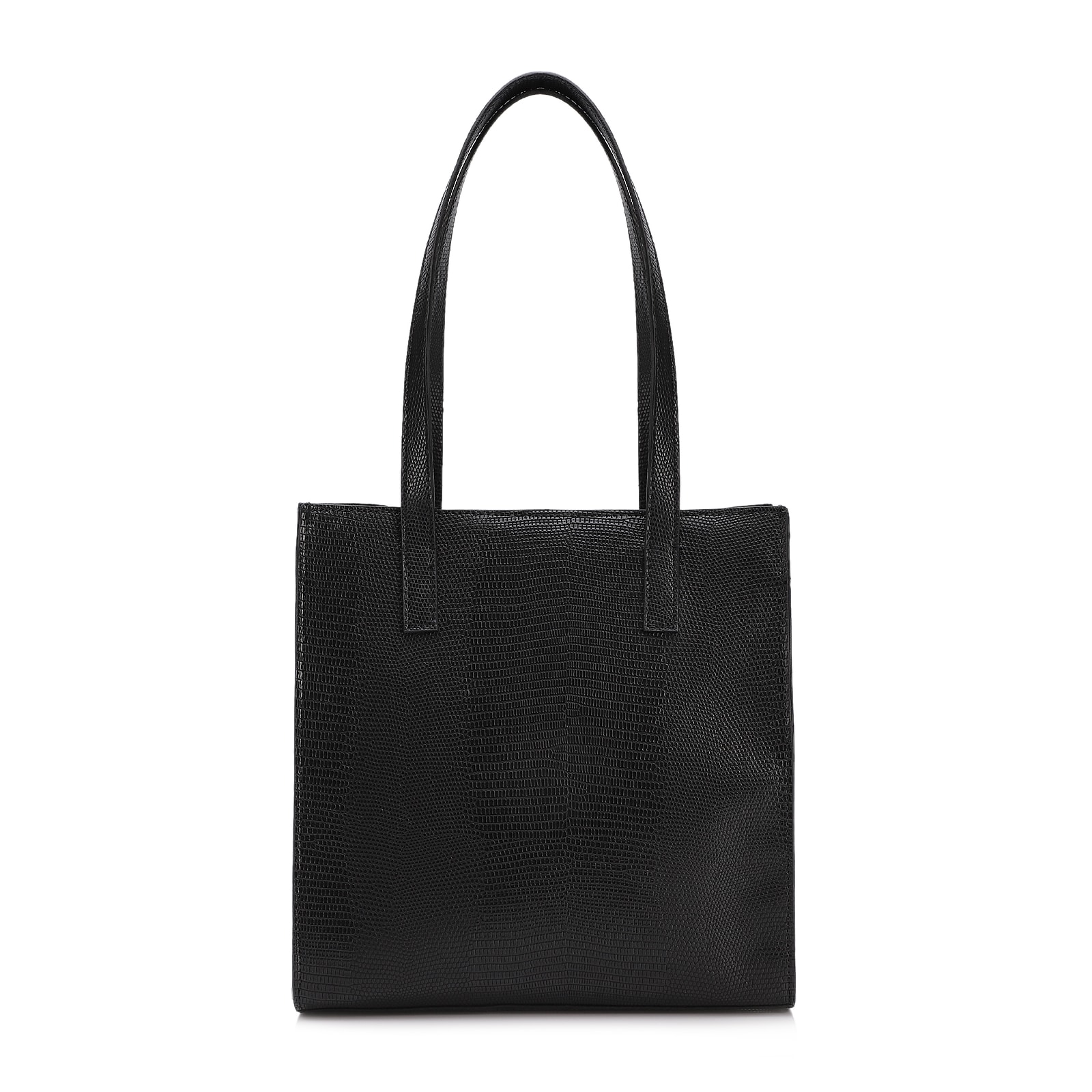 Bolsa Tote Grande Alt Lezard Preto Barbicacho