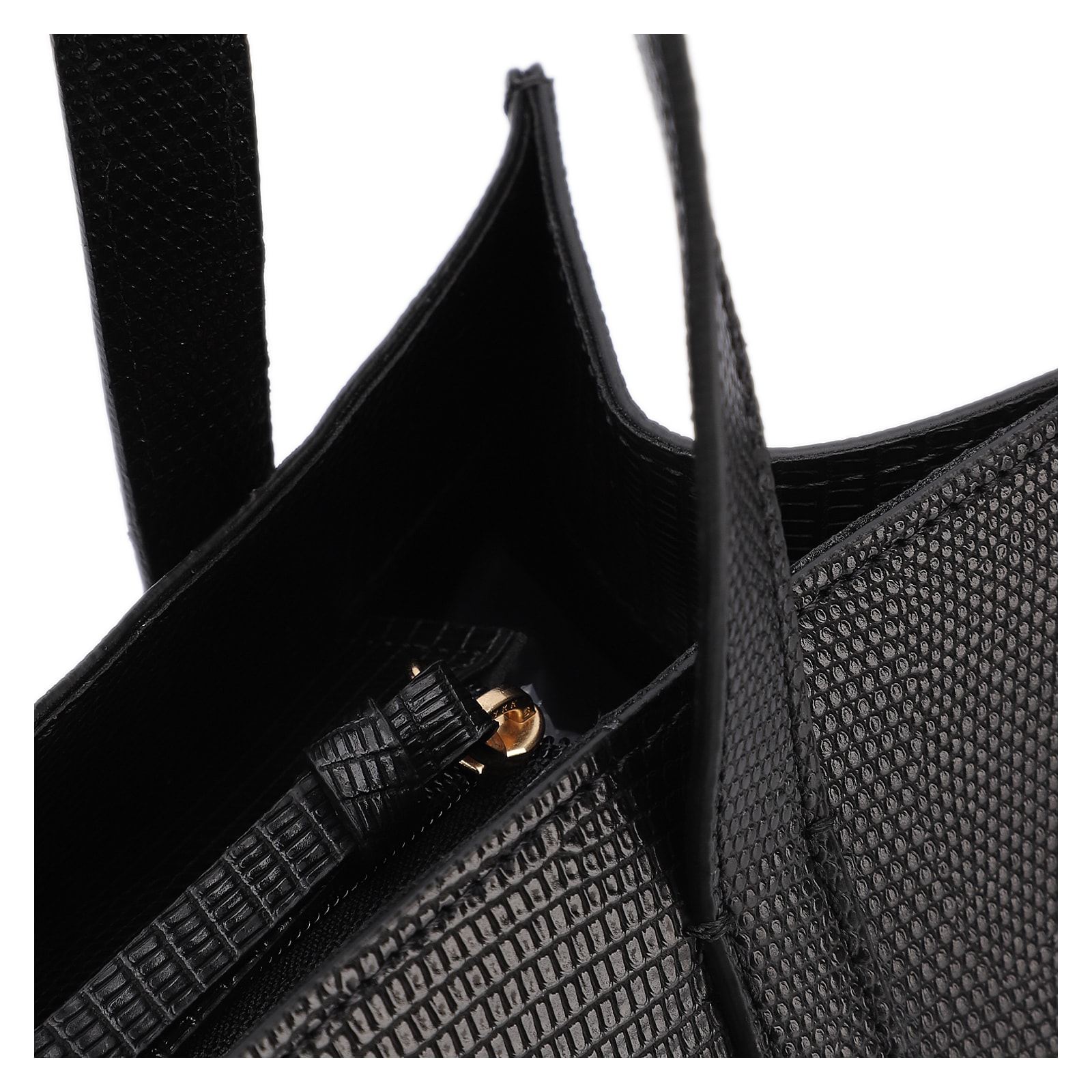 Bolsa Tote Grande Alt Lezard Preto Barbicacho