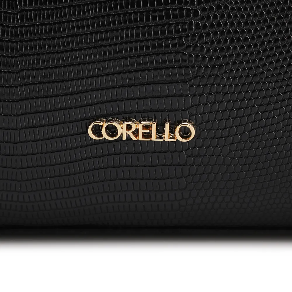 Bolsa Tote Grande Alt Lezard Preto Barbicacho - imagem 7