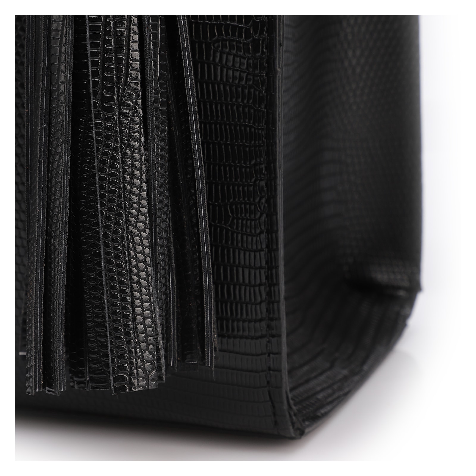 Bolsa Tote Grande Alt Lezard Preto Barbicacho