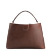 Bolsa Tote Grande Couro Antique Marrom Divisórias - imagem 4