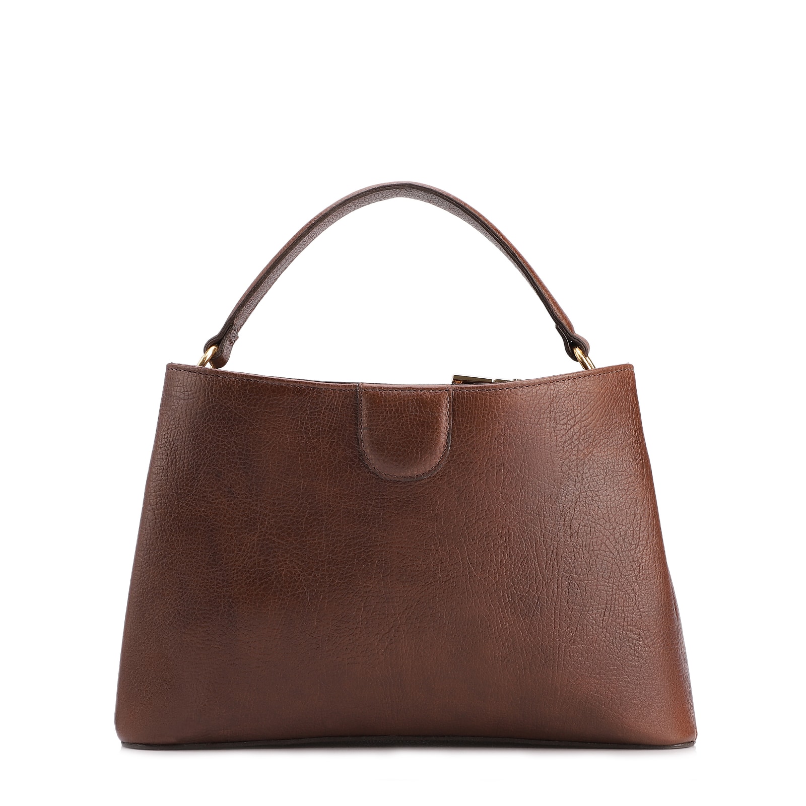 Bolsa Tote Grande Couro Antique Marrom Divisórias
