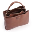 Bolsa Tote Grande Couro Antique Marrom Divisórias - imagem 5