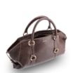 Bolsa Tote Grande Couro Antique Marrom Escuro Argolas Douradas - imagem 5