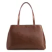 Bolsa Tote Grande Couro Antique Marrom Escuro Corda Trançada - imagem 3