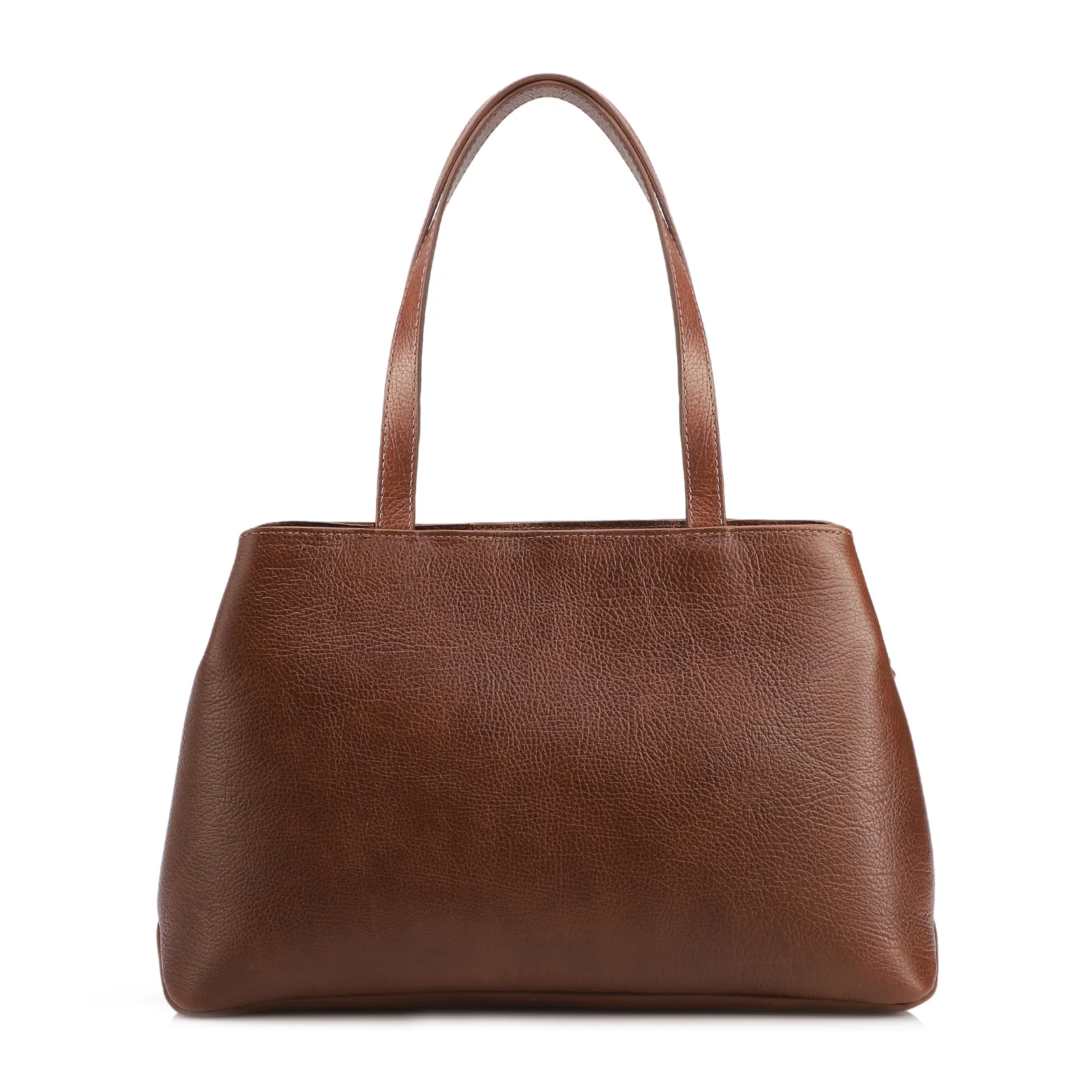 Bolsa Tote Grande Couro Antique Marrom Escuro Corda Trançada