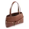 Bolsa Tote Grande Couro Antique Marrom Escuro Corda Trançada - imagem 4