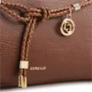 Bolsa Tote Grande Couro Antique Marrom Escuro Corda Trançada - imagem 5