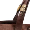 Bolsa Tote Grande Couro Antique Marrom Fecho Magnético - imagem 5