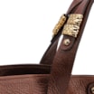 Bolsa Tote Grande Couro Antique Marrom Fecho Magnético - imagem 5