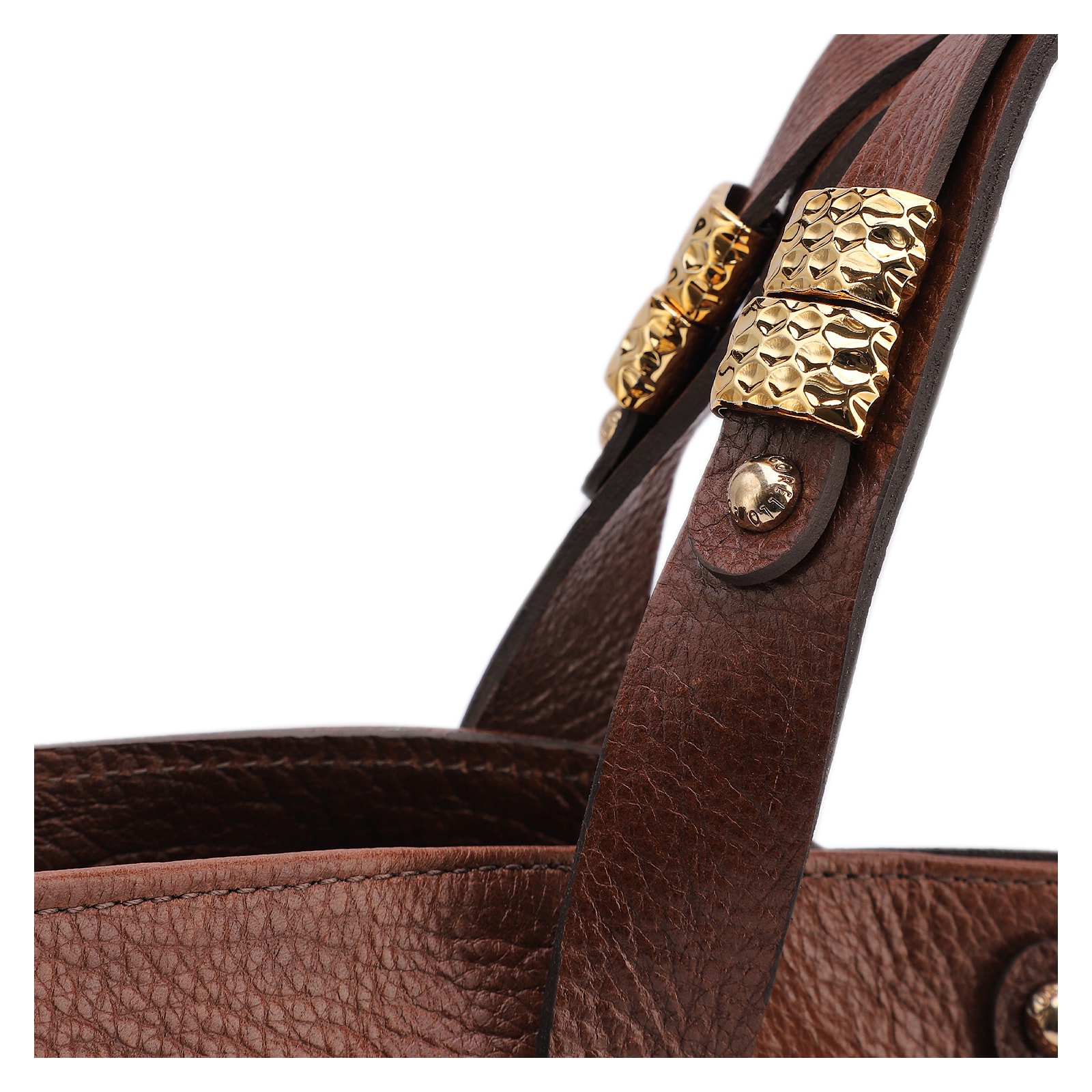 Bolsa Tote Grande Couro Antique Marrom Fecho Magnético