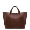 Bolsa Tote Grande Couro Antique Marrom Fecho Magnético - imagem 3