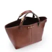 Bolsa Tote Grande Couro Antique Marrom Fecho Magnético - imagem 4