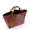 Bolsa Tote Grande Couro Antique Marrom Fecho Magnético - imagem 4