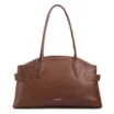 Bolsa Tote Grande Couro Antique Marrom Laterais Rebites - imagem 3