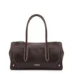 Bolsa Tote Grande Couro Antique Marrom Pesponto - imagem 1