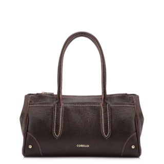 Grande Couro antique Marrom Pesponto