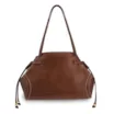 Bolsa Tote Grande Couro Antique Marrom Pespontos Laterais - imagem 3