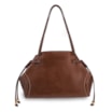 Bolsa Tote Grande Couro Antique Marrom Pespontos Laterais - imagem 3
