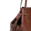 Bolsa Tote Grande Couro Antique Marrom Pespontos Laterais - imagem 5