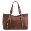 Bolsa Tote Grande Couro Antique Marrom Pingente - imagem 1