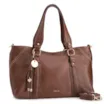 Bolsa Tote Grande Couro Antique Marrom Pingente - imagem 2