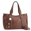Bolsa Tote Grande Couro Antique Marrom Pingente - imagem 2
