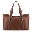 Bolsa Tote Grande Couro Antique Marrom Pingente - imagem 3