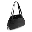 Bolsa Tote Grande Couro Antique Preta Pespontos Laterais - imagem 4