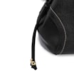 Bolsa Tote Grande Couro Antique Preta Pespontos Laterais - imagem 5