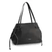 Bolsa Tote Grande Couro Antique Preta Pespontos Laterais - imagem 2