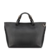 Bolsa Tote Grande Couro Antique Preto Fecho Magnético - imagem 3