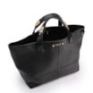 Bolsa Tote Grande Couro Antique Preto Fecho Magnético - imagem 4