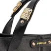 Bolsa Tote Grande Couro Antique Preto Fecho Magnético - imagem 5