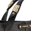 Bolsa Tote Grande Couro Antique Preto Fecho Magnético - imagem 5