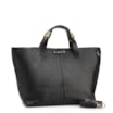 Bolsa Tote Grande Couro Antique Preto Fecho Magnético - imagem 2