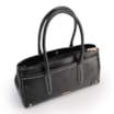 Bolsa Tote Grande Couro Antique Preto Pesponto - imagem 4
