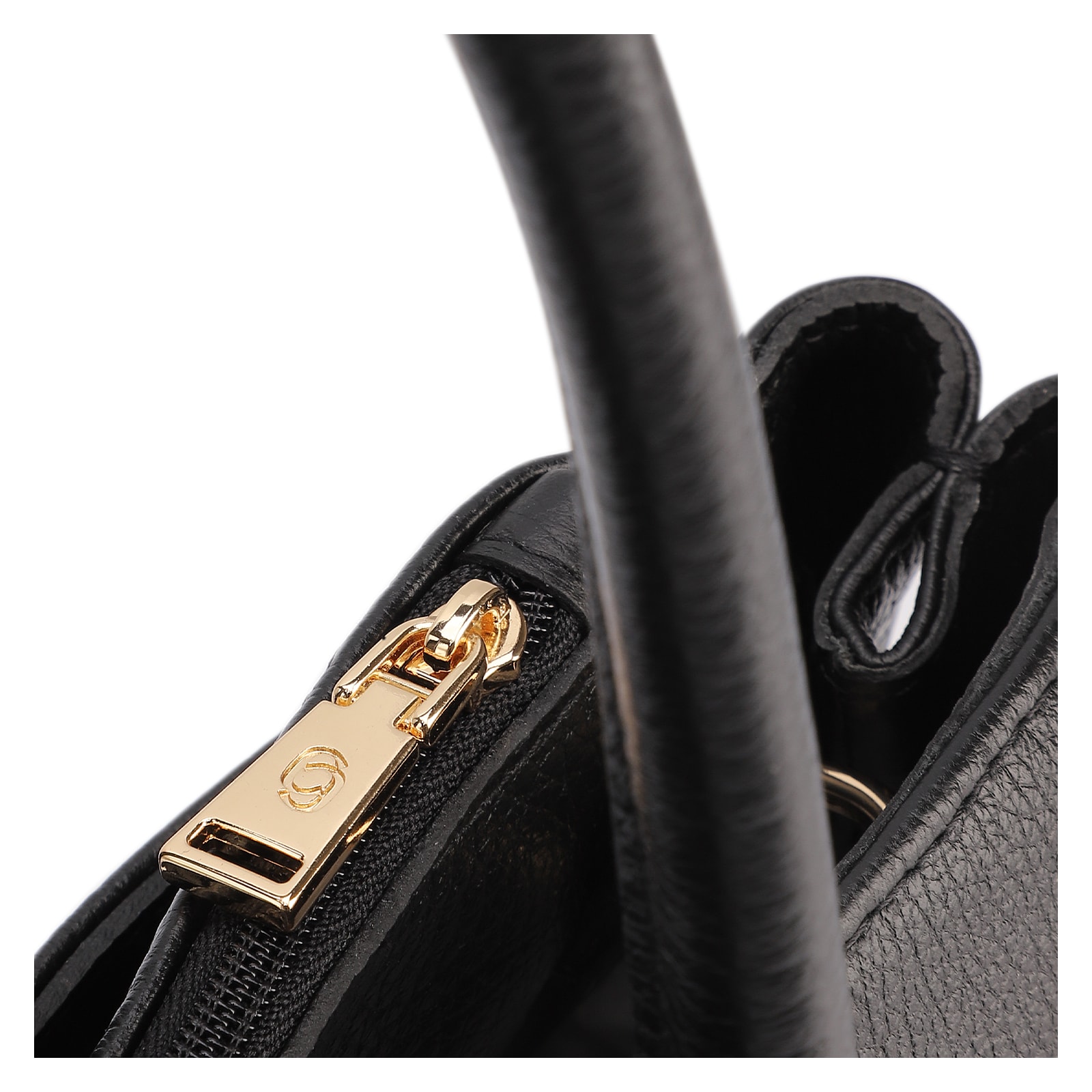 Bolsa Tote Grande Couro Antique Preto Pesponto